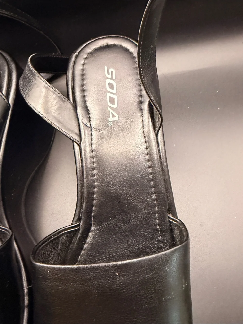 SODA Black Platform Sandals – Women’s Size 10
